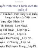 Tìm hiểu thực trạng xuất khẩu của các mặt hàng chủ lực của Việt Nam