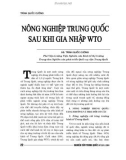 Báo cáo nghiên cứu khoa học Nông nghiệp Trung Quốc sau khi gia nhập WTO 