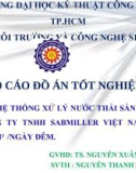 Luận văn : Thiết kế hệ thống xử lý nước thải sản xuất bia cho công ty TNHH Sabmiller Việt Nam, công suất 2400m3/ ngày đêm