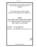 Đề tài NCKH cấp Bộ năm 2007: Phát triển công nghiệp nông thôn ở các tỉnh Duyên hải Nam Trung bộ - thực trạng và giải pháp