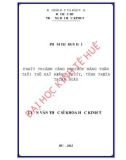 Luận văn Thạc sĩ Khoa học kinh tế: Phát triển công nghiệp nông thôn tại thị xã Hương Thủy, tỉnh Thừa Thiên Huế