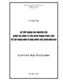 Luận văn Thạc sĩ Luật học: Sự tiếp nhận các nguyên tắc quản trị công ty của OECD trong pháp luật về tập đoàn kinh tế nhà nước Việt Nam hiện nay
