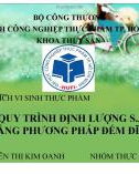 Đề tài: Quy trình định lượng S.Aureus bằng phương pháp đếm đĩa