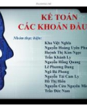 Thuyết trình: Kế toán các khoản đầu tư