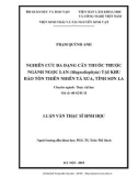 Luận văn Thạc sĩ Sinh học: Nghiên cứu đa dạng cây thuốc thuộc ngành Ngọc lan (Magnoliophyta) tại khu bảo tồn thiên nhiên Tà Xùa, tỉnh Sơn La