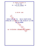 Luận văn Thạc sĩ Khoa học Kinh tế: Nâng cao chất lượng đội ngũ cán bộ, công chức cấp xã tại thị xã Ba Đồn, tỉnh Quảng Bình