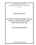Luận văn Thạc sĩ Kinh tế: Quy mô, quản trị doanh nghiệp và mức độ rủi ro của các định chế tài chính – Bằng chứng tại Việt Nam