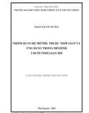 Luận văn Thạc sĩ Khoa học máy tính: Nhóm quan hệ mờ phụ thuộc thời gian và ứng dụng trong mô hình chuỗi thời gian mờ