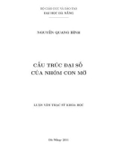 Tóm tắt luận văn Thạc sĩ Khoa học: Cấu trúc đại số của nhóm con mờ