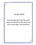 LUẬN VĂN: Hoàn thiện pháp luật về thực hành quyền công tố của Viện kiểm sát nhân dân theo yêu cầu cải cách tư pháp ở Việt Nam hiện nay