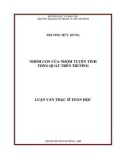 Luận văn Thạc sĩ Toán học: Nhóm con của nhóm tuyến tính tổng quát trên trường