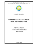 Luận văn Thạc sĩ Kỹ thuật Xây dựng: Phân tích hiệu quả truyền âm trong vật liệu cách âm