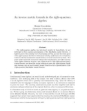 Báo cáo toán học: An inverse matrix formula in the right-quantum algebra