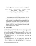 Báo cáo tin học: On the quantum chromatic number of a graph