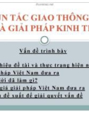 Bài thuyết trình: Ùn tắc giao thông và giải pháp kinh tế