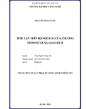 Tóm tắt Luận văn Thạc sĩ Công nghệ thông tin: Tính cận trên bộ nhớ Log của chương trình sử dụng giao dịch