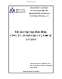 Báo cáo thực tập nhận thức: Công ty cổ phần dịch vụ Bảo Vệ Lá Chắn