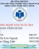 ĐỀ TÀI TÌM HIỂU CÔNG NGHỆ SẢN XUẤT MALT 