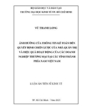 Luận án Tiến sĩ Kinh tế: Ảnh hưởng của thông tin kế toán đến quyết định chiến lược của nhà quản trị và hiệu quả hoạt động của các doanh nghiệp thương mại tại các tỉnh thành phía Nam Việt Nam