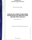 Đề tài: Đánh giá thực trạng và định hướng chuyển dịch cơ cấu hàng xuất khẩu Việt Nam thời kỳ 2005 - 2015