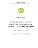 Luận văn kế toán doanh nghiệp: Kế toán xác định và phân tích kết quả hoạt động kinh doanh tại Công ty TNHH cơ khí Kiên Giang