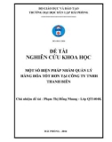 Kế toán tốt nghiệp Kế toán - Kiểm toán: Một số biện pháp nhằm quản lý hàng hóa tốt hơn tại Công ty TNHH Thanh Biên