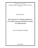 Luận văn Thạc sĩ Văn học: Thể tài du ký từ 'Thượng kinh ký sự' của Lê Hữu Trác đến 'Mười ngày ở Huế' của Phạm Quỳnh