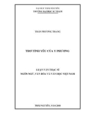 Luận văn Thạc sĩ Ngôn ngữ và Văn hóa Việt Nam: Thơ tình yêu của Y Phương