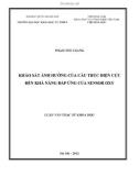 Luận văn Thạc sĩ Khoa học: Khảo sát ảnh hưởng của cấu trúc điện cực đến khả năng đáp ứng của sensor oxy