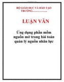 LUẬN VĂN: Ứng dụng phần mềm nguồn mở trong bài toán quản lý nguồn nhân lực