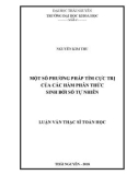 Luận văn Thạc sĩ Toán học: Một số phương pháp tìm cực trị của các hàm phân thức sinh bởi số tự nhiên