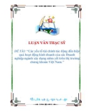 luận văn: Các yếu tố tài chính tác động đến hiệu quả hoạt động kinh doanh của các Doanh nghiệp ngành xây dựng niêm yết trên thị trường chứng khoán Việt Nam