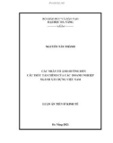 Luận án Tiến sĩ Kinh tế: Các nhân tố ảnh hưởng đến cấu trúc tài chính của các doanh nghiệp ngành xây dựng Việt Nam