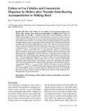 Báo cáo khoa học: Failure to Use Cubicles and Concentrate Dispenser by Heifers after Transfer from Rearing Accommodation to Milking Herd