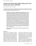 Báo cáo khoa học: Antibacterial Drugs Prescribed for Dogs and Cats in Sweden and Norway 1990-1998