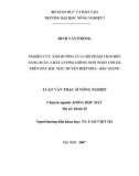 LUẬN VĂN THẠC SĨ NÔNG NGHIỆP: NGHIÊN CỨU ẢNH HƯỞNG CỦA CHẾ PHẨM VIGO ĐẾN NĂNG SUẤT, CHẤT LƯỢNG GIỐNG NGÔ NGỌT CPS 211 TRÊN ĐẤT BẠC MÀU HUYỆN HIỆP