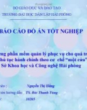 Xây dựng phần mềm quản lý phục vụ cho quá trình cải cách thủ tục hành chính theo cơ chế 'một cửa'