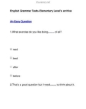 English Grammar Tests-Elementary Level's archiveAn Easy Question