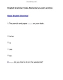 English Grammar Tests-Elementary Level's archiveBasic English Grammar