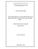 Luận văn Thạc sĩ Quản lý giáo dục: Quản lí hoạt động tư vấn tâm lí học đường tại các trường trung học cơ sở huyện Bàu Bàng, tỉnh Bình Dương