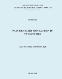 Luận văn Thạc sĩ Báo chí học: Phản biện xã hội trên báo điện tử về ngành điện