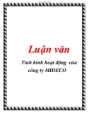 Luận văn: Tình hình hoạt động của công ty MIDECO