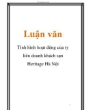 Luận văn: Tình hình hoạt động của ty liên doanh khách sạn Heritage Hà Nội