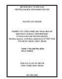 Tóm tắt Luận án tiến sĩ Công nghệ thực phẩm: Nghiên cứu công nghệ thu nhận một số hợp chất có hoạt tính sinh học từ hai loài nấm thượng hoàng (Phellinus igniarius và Phellinus nilgheriensis) ở Việt Nam, ứng dụng trong thực phẩm