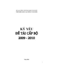 Kỷ yếu: Đề tài cấp Bộ 2009-2010