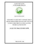 Luận văn Thạc sĩ Chăn nuôi: Ảnh hưởng của khẩu phần ăn bổ sung Bột lá chè đại ( Trichanthera gigantea) đến năng suất chất lượng thịt của gà Mía lai Lương Phượng tại Thái Nguyên