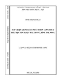 Luận văn Thạc sĩ Chính sách công: Thực hiện chính sách phát triển công chức trên địa bàn huyện Đắk Glong, tỉnh Đắk Nông