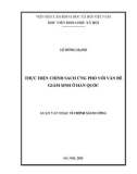 Luận văn Thạc sĩ Chính sách công: Thực hiện chính sách ứng phó với vấn đề giảm sinh ở Hàn Quốc