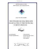 Luận văn tốt nghiệp: Phân tích hiệu quả hoạt động kinh doanh tại công ty TNHH Thương mại và dịch vụ Hoàng Hà