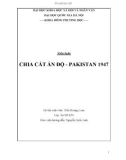 Niên luận CHIA CẮT ẤN ĐỘ - PAKISTAN 1947